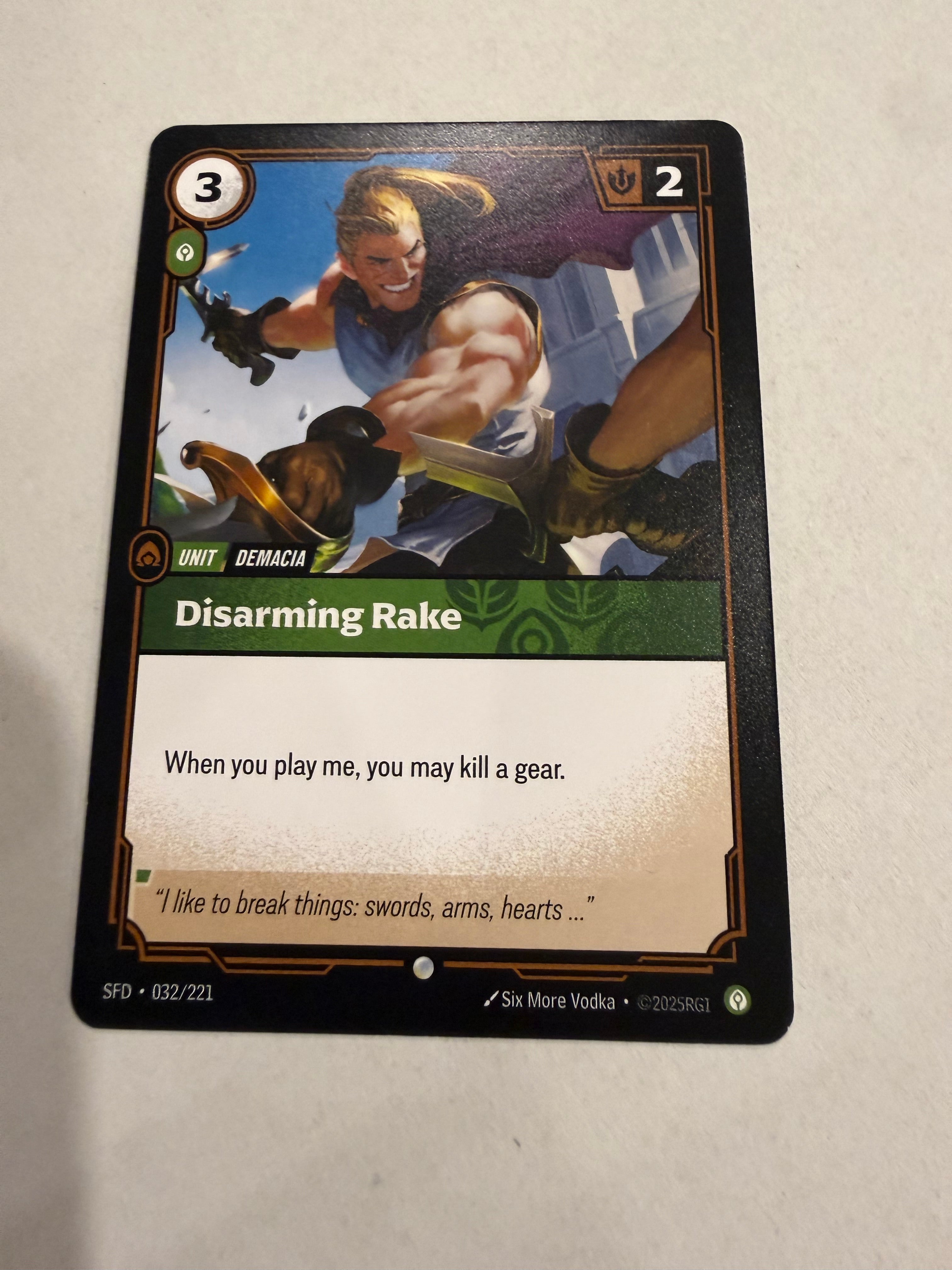 Disarming Rake