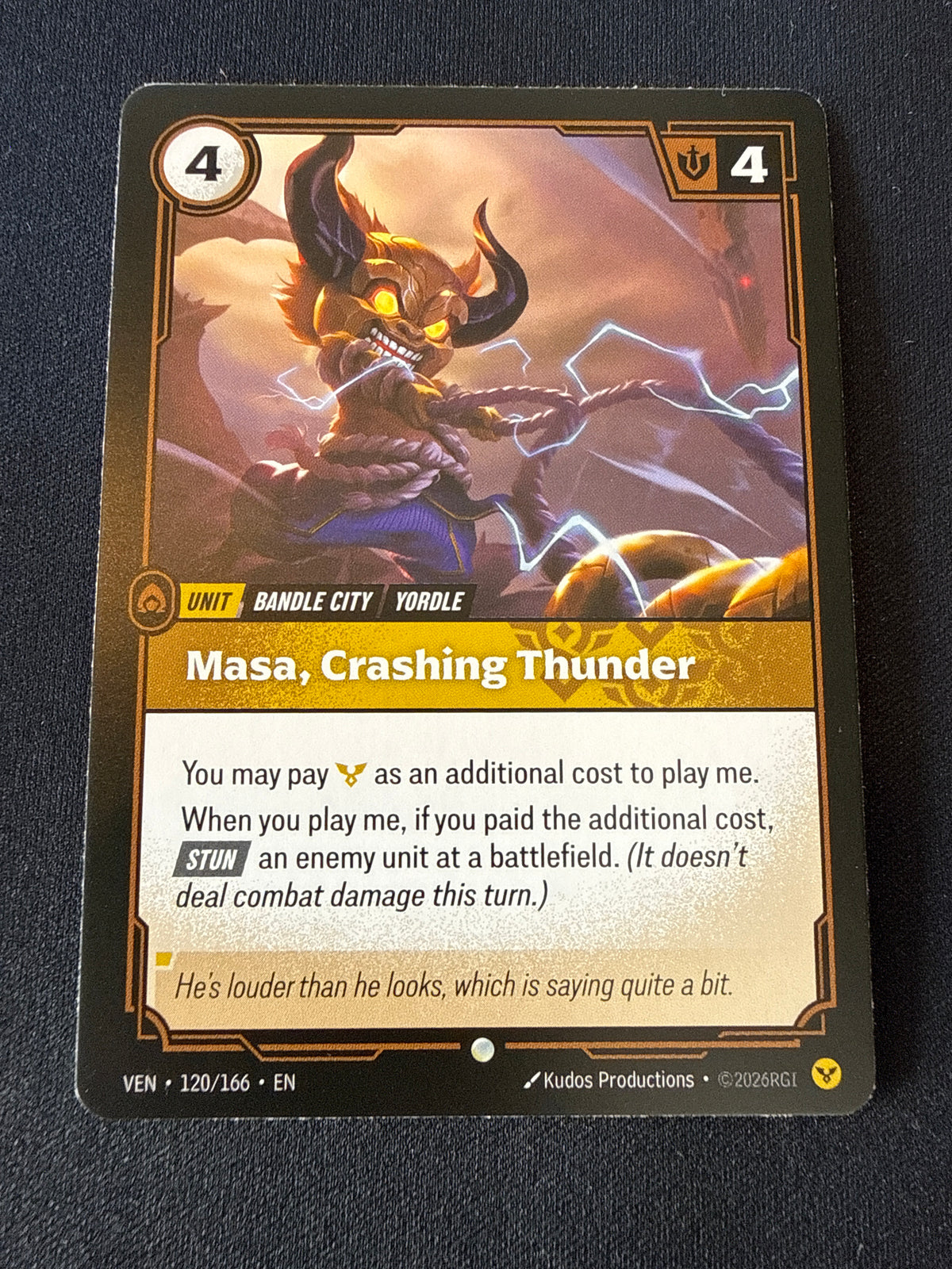 Masa, Crashing Thunder