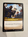 Scrutinizing Sergeant